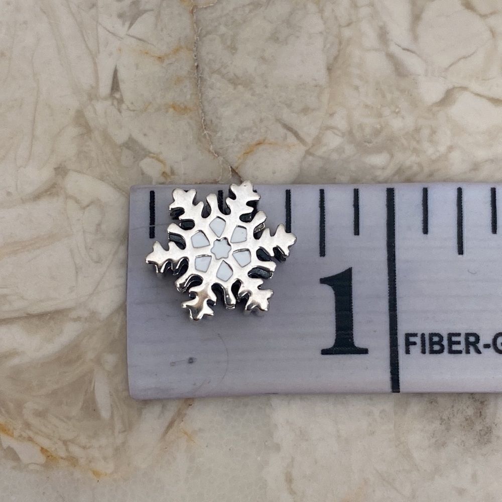 925 Sterling Silver Snowflake Charm Pandora Compatible - Picture 4 of 4